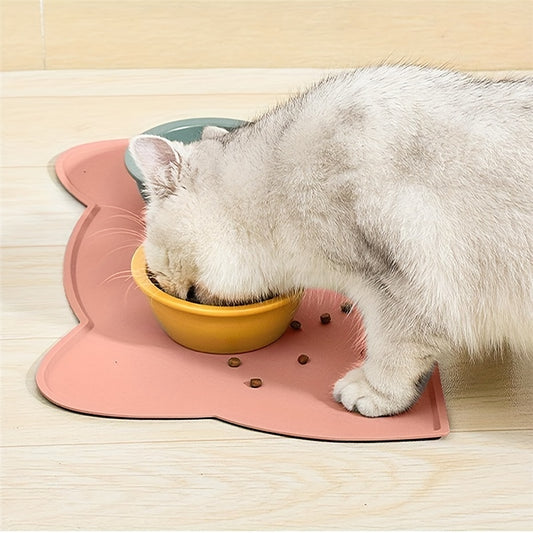 Silicone cat feeding mat prevents spills and slips, easy cleaning, essential for cats and dogs.