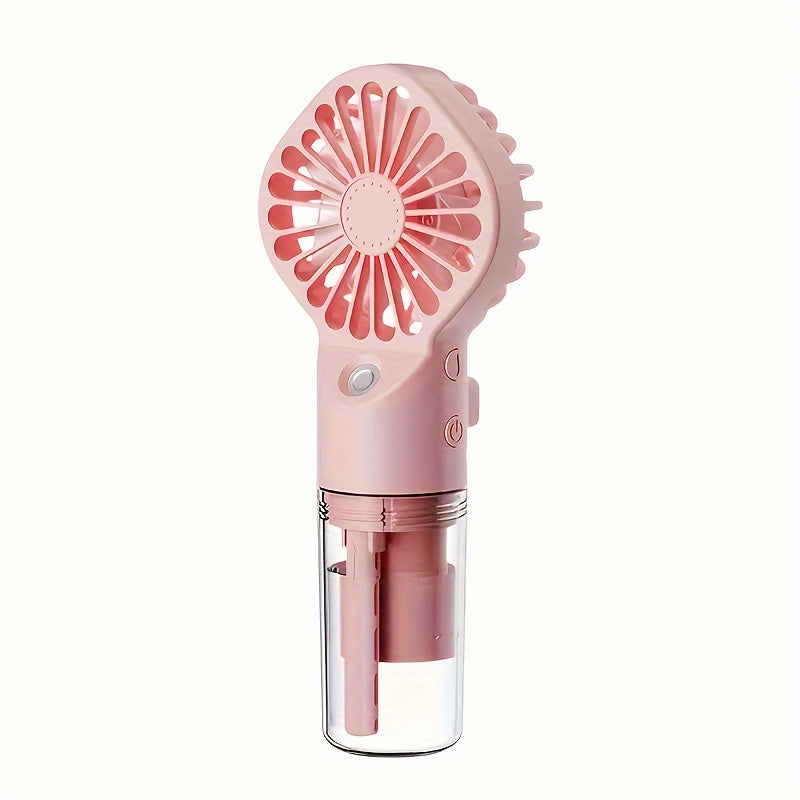 Compact Mini Mist Fan - Conveniently USB Rechargeable, Scent-Free, Perfect for Any Skin Type and Travel Use