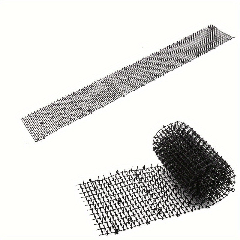 Cat and dog repellent mat with spikes for indoor and outdoor use. Comes with 8 garden nails.