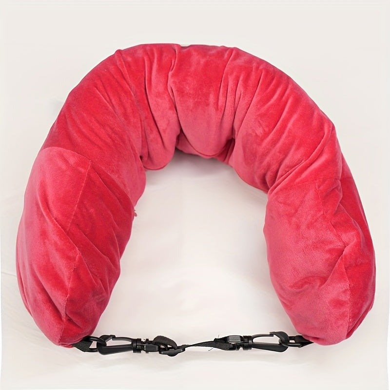 Stay comfortable and well-rested while traveling with the Dutch Fleece Adjustable Travel Neck Pillow. This versatile pillow features a long zipper for easy storage, allowing you to carry extra luggage with ease. Enjoy maximum comfort and convenience on