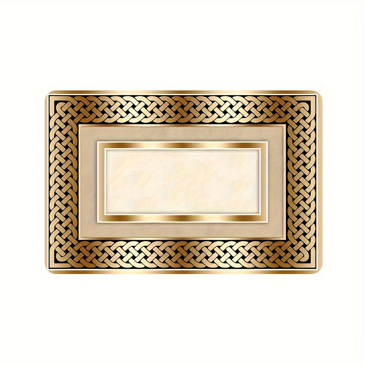 One piece of European-style luxury and elegant bedroom carpet, designed with water absorbency and cleanability in mind. This non-slip floor mat is perfect for use in entrances, living rooms, kitchens, and bathrooms. It weighs 480g and has a thickness of