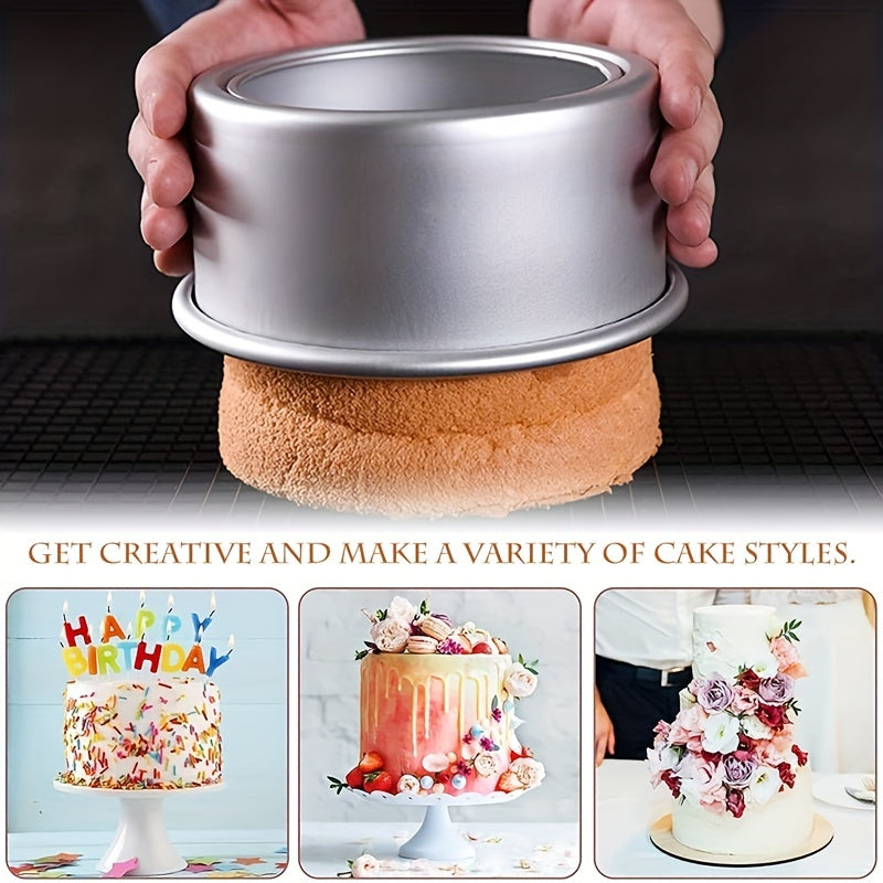 Removable Bottom Round Cake Pans Set - 10.16, 15.24, 20.32 cm Sizes
These easy-release hard anodized aluminum baking molds are perfect for daily use or special occasions such as birthdays, weddings, parties, and more. Also suitable for muffins and