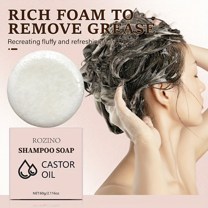 Castor oil shampoo with natural ingredients helps to control oil, clean scalp, and provide a refreshing cleanse.