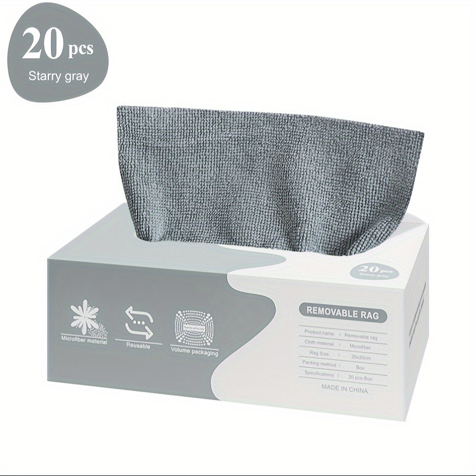 Non-shedding, oil-free scrubbing cloth that is designed for convenience and usability. This pull-out disposable lazy cloth is made from thickened super fine fiber, perfect for use in the kitchen as a dishcloth.