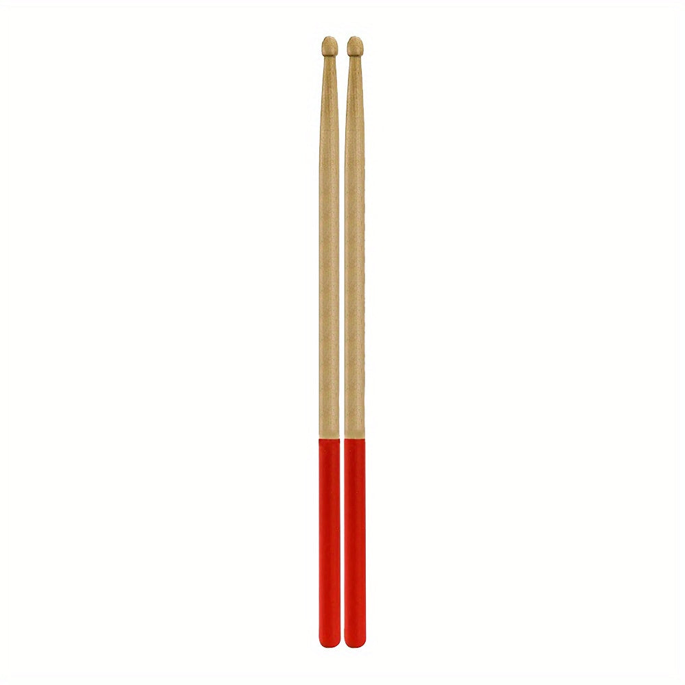 5A maple drumsticks with non-slip rubber handle, ideal for beginners. Available in 5 colors!