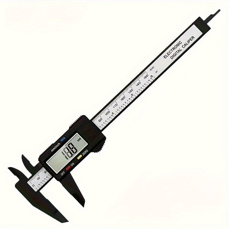 Professional 6-inch LCD digital vernier caliper for precision measuring in industrial settings, with large display and easy-to-read scale.