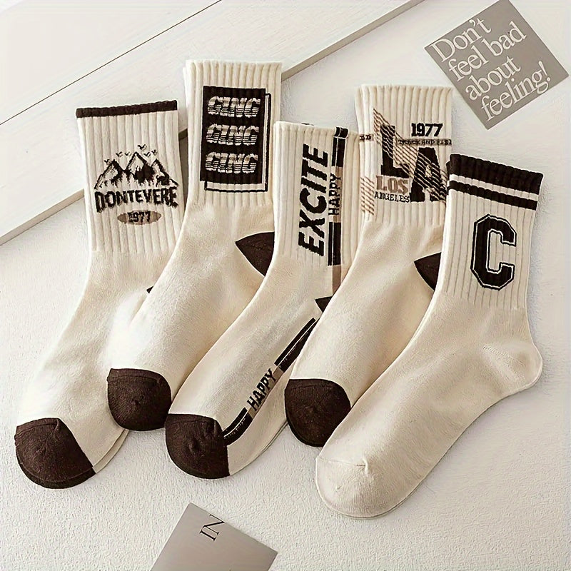 Men's youth long tube socks in American retro style, perfect for sports and basketball.