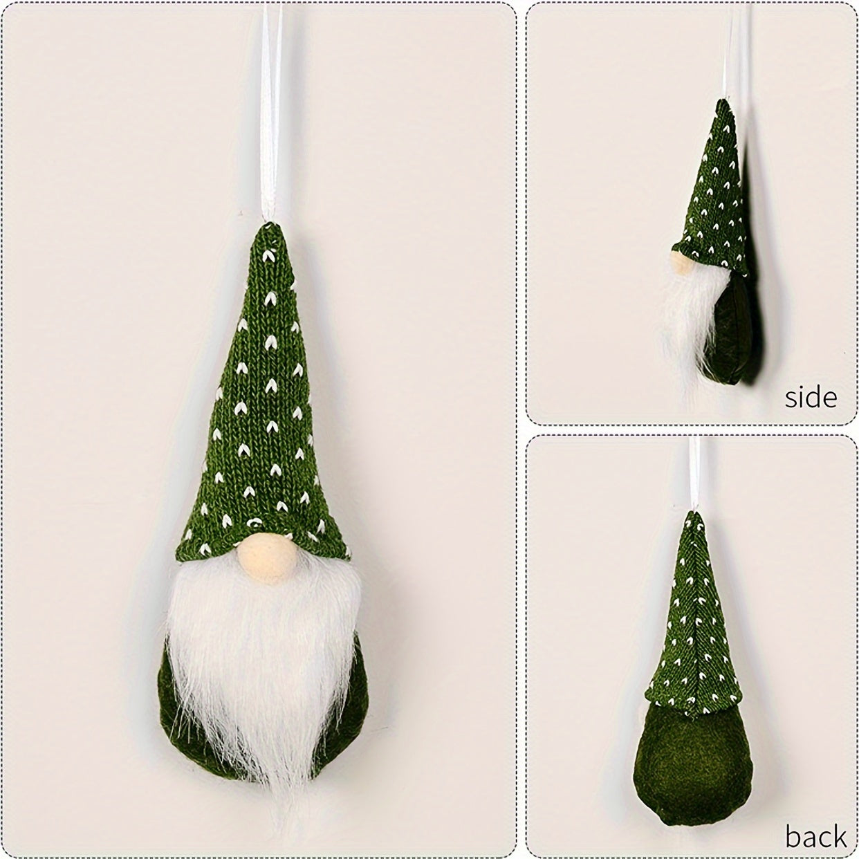 Set of 3 Christmas gnome ornaments for versatile seasonal decoration, perfect for holidays and special occasions.