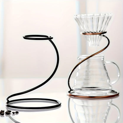 Classic Coffee Stand: Iron Filter Holder for Drip Coffee Makers - Operates Without Electricity