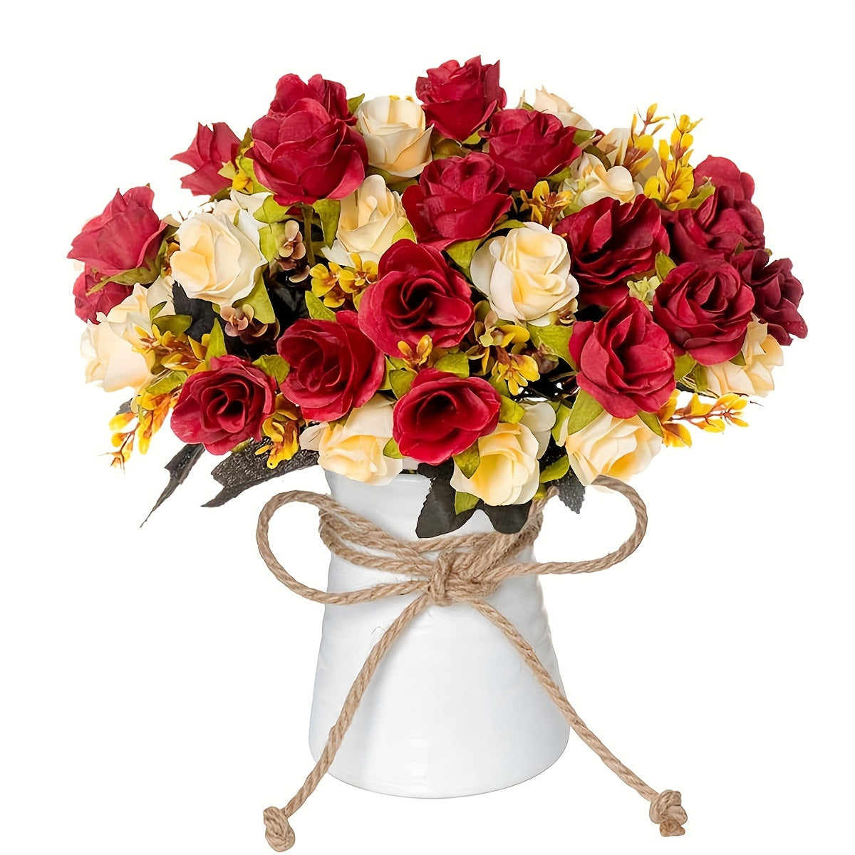 1PC Artificial Autumn Roses for Home Decor, Wedding Bouquets, and Holiday Decoration - Container Not Included.