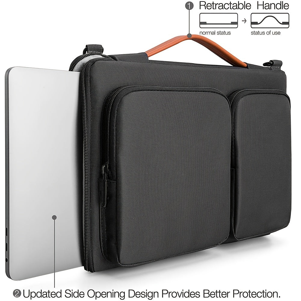 33.02/35.56/39.62 Cm Laptop Shoulder Bag, Waterproof 360 Protective Case with Shoulder Strap and Handle