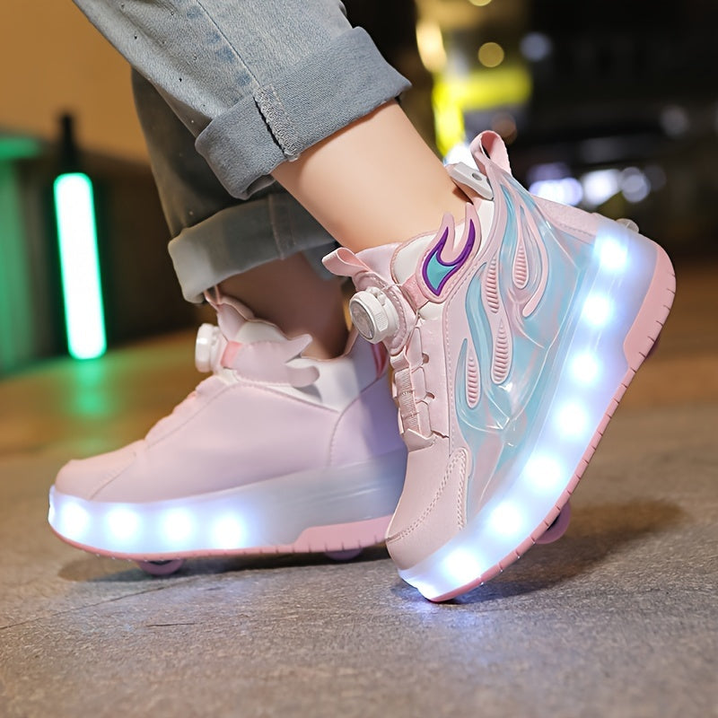 Trendy low-top glowing skate shoes are lightweight and versatile, perfect for both boys and girls in any season. They are durable, slip-resistant, and suitable for indoor and outdoor use.