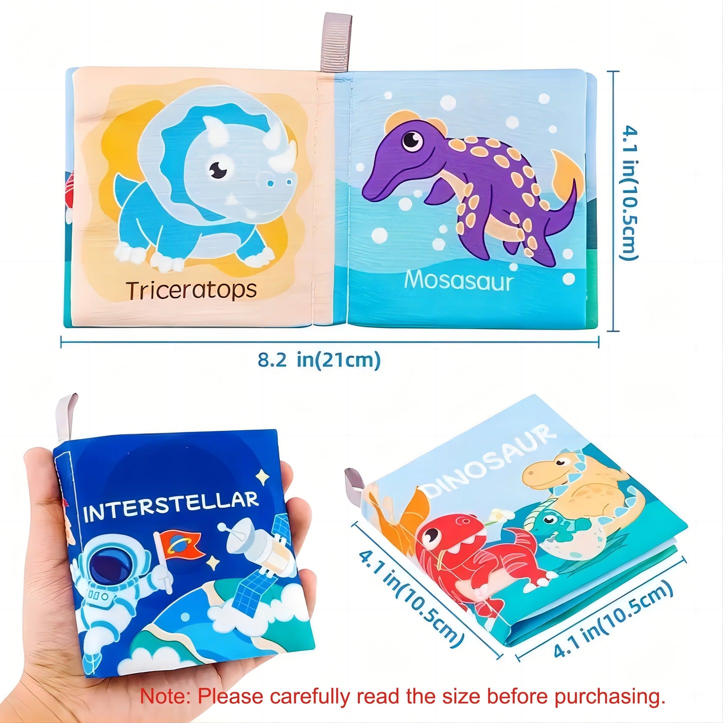 6-piece Baby's Early Education Puzzle Cloth Book Featuring Rustling Sounds, Durable Baby's Cognitive Cloth Book, Includes Ocean, Food, Animals, Space, Dinosaurs, Traffic Themes - Perfect Festival Gifts