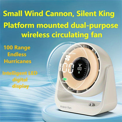 This USB-powered desktop digital fan features a Hawaiian theme, plastic material, and a romantic style. It does not require batteries to operate.