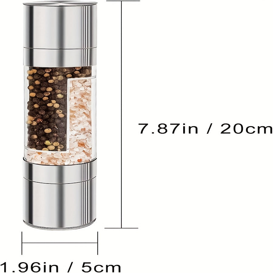PARJNA представляет набор мельниц для соли и перца из нержавеющей стали 2 в 1 - с двойным отсеком, регулируемой крупностью и легкостью в очистке. Этот набор идеально подходит для любого случая, включая Рождество, Пасху, День благодарения, День матери.