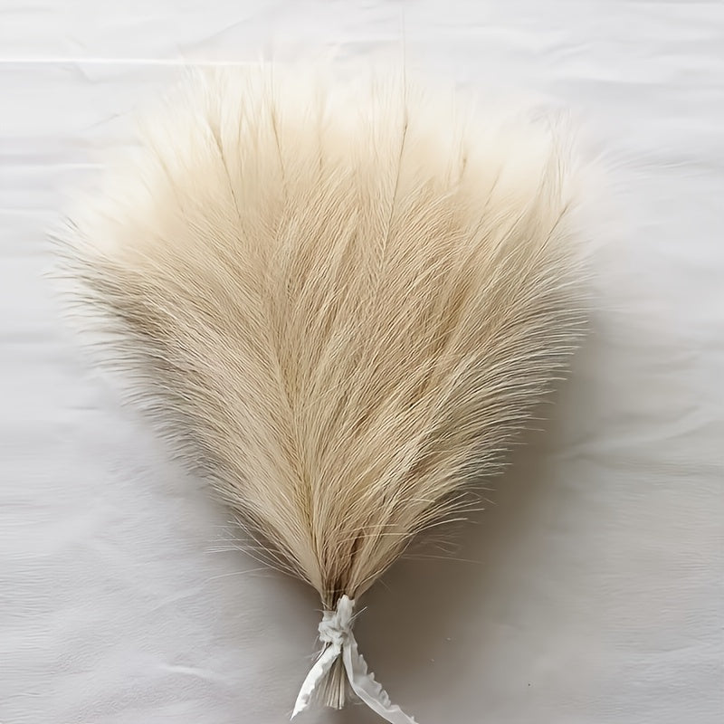 10pcs Fake Reed and Pampas Grass for Wedding, Home, and Hotel Decor