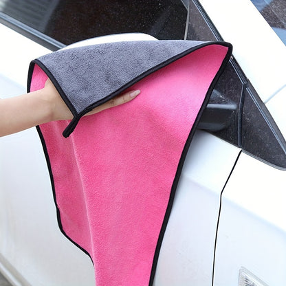 Thickened car cleaning towel set for interior and exterior maintenance.