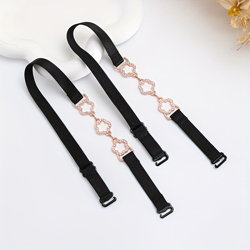 1PC/2pcs Chain Connection Shoulder Strap for Women's Underwear and Accessories, Anti-slip Invisible Design.