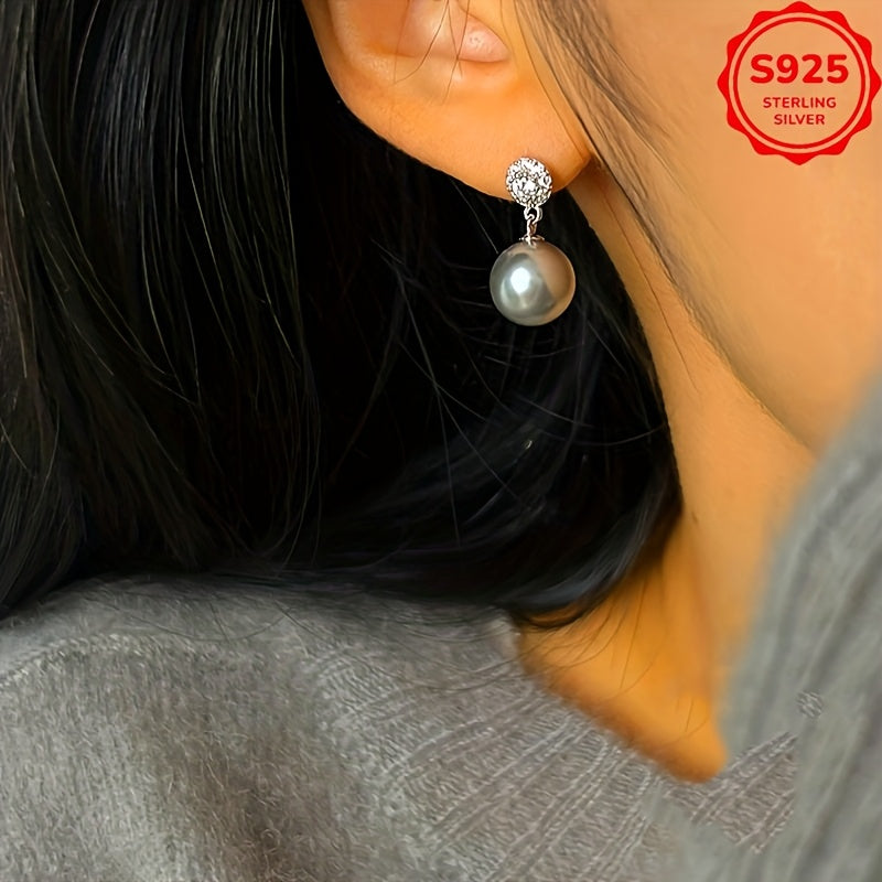 Retro Pearl Earrings made from S925 Sterling Silver