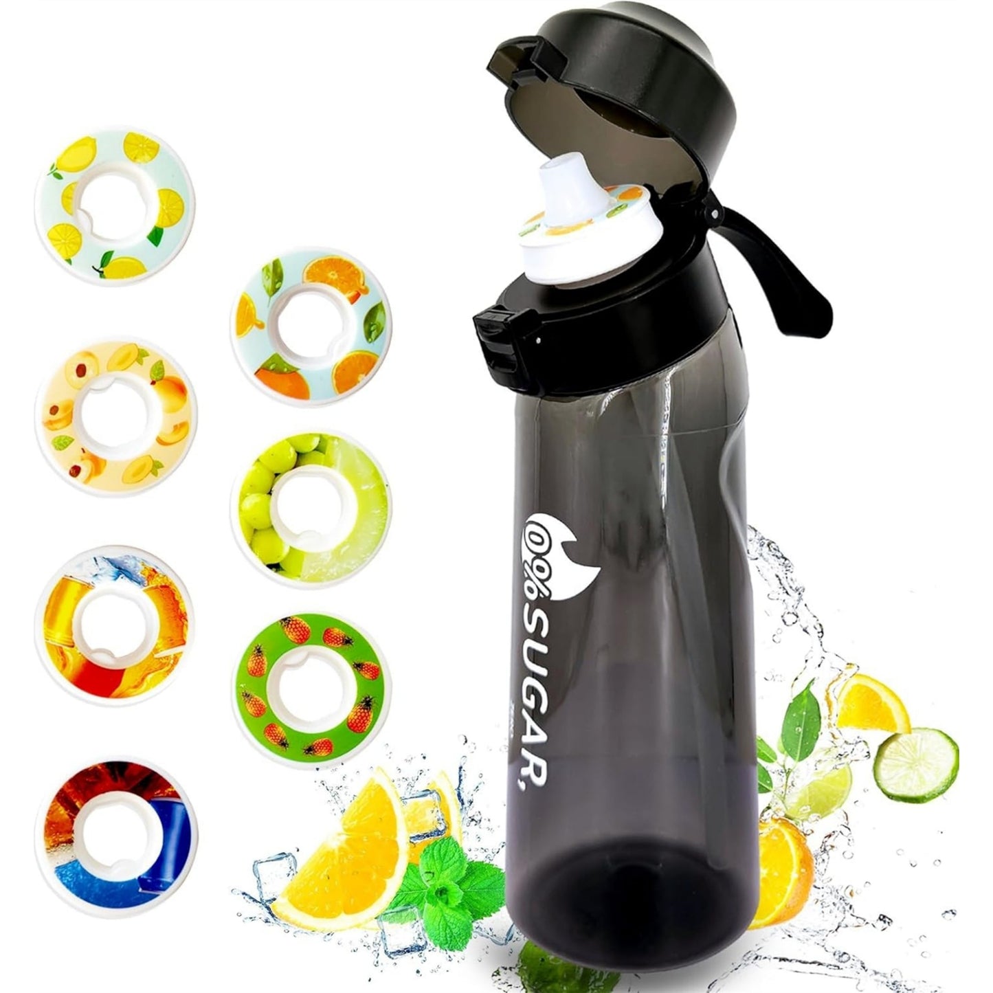 New hot sale capsule water bottle set with 7 fruity scented flavors, perfect for outdoor sports.