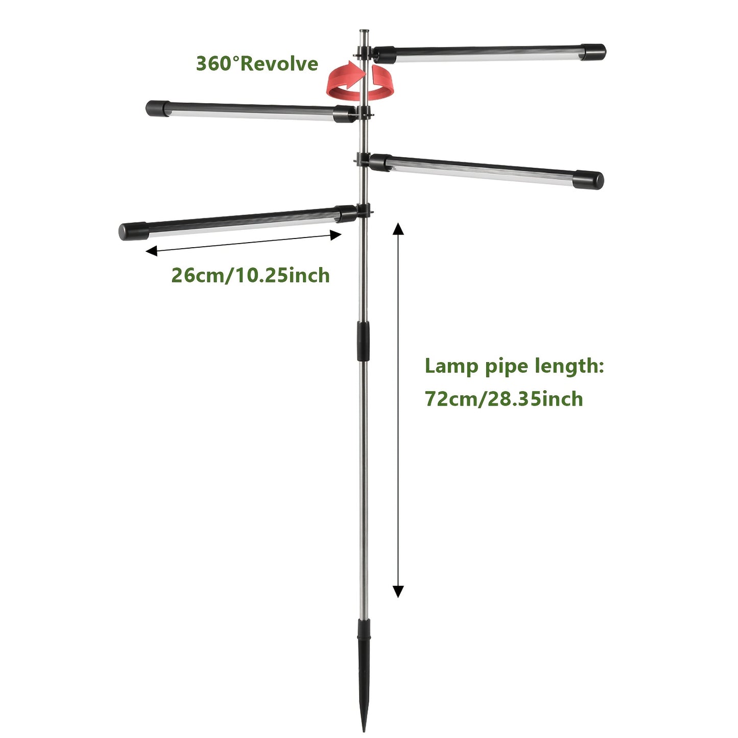 LED Plant Light with Full Spectrum for indoor plant growth, USB plug with 10 adjustable levels and automatic timer for 3, 9, and 12 hours.