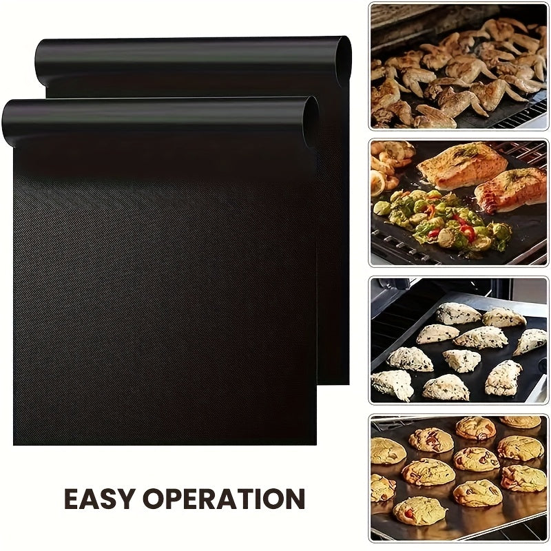 Big Oven Mat, Non-Electric, Perfect for Oven Bottom, Fits Electric, Gas, Toaster Oven, Grill, Prevents Mess, Food-Safe, Black