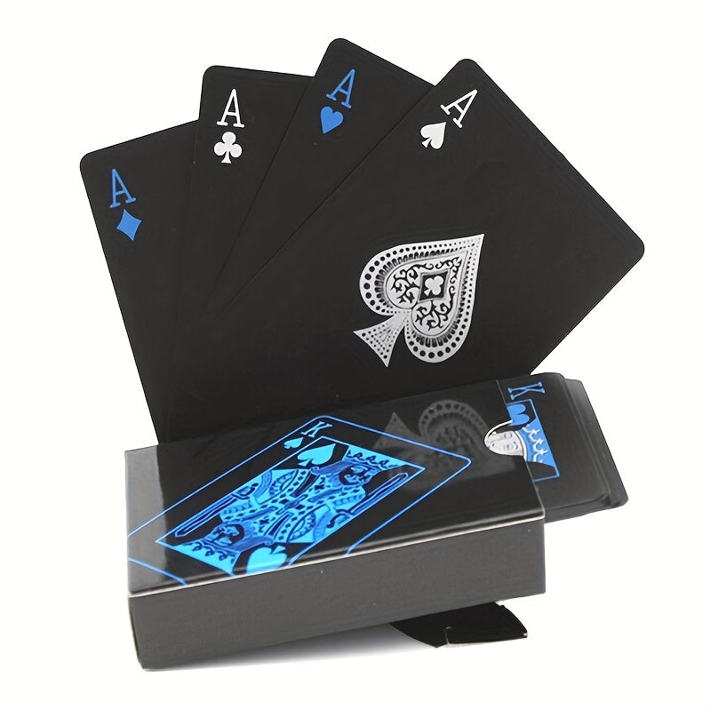 Sturdy waterproof PVC playing cards with vibrant design for game nights and family fun.