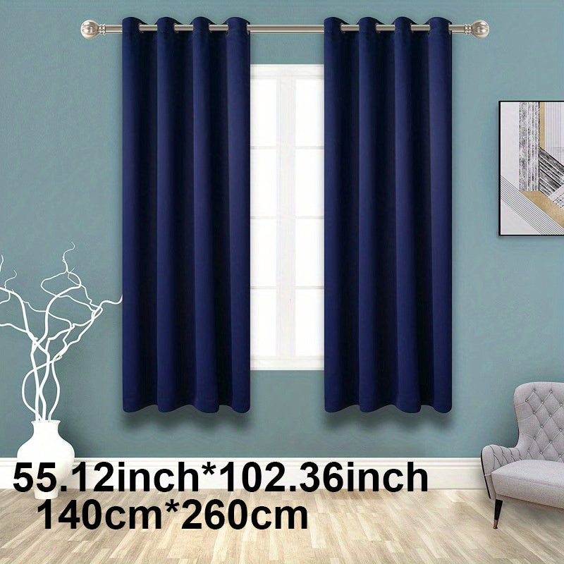 Enhance your space with this 1-panel blackout curtain in solid black color, designed to insulate against heat and cold, darken the room, and reduce incoming light. Perfect for adding style and functionality to your study, bedroom, kitchen, or living room