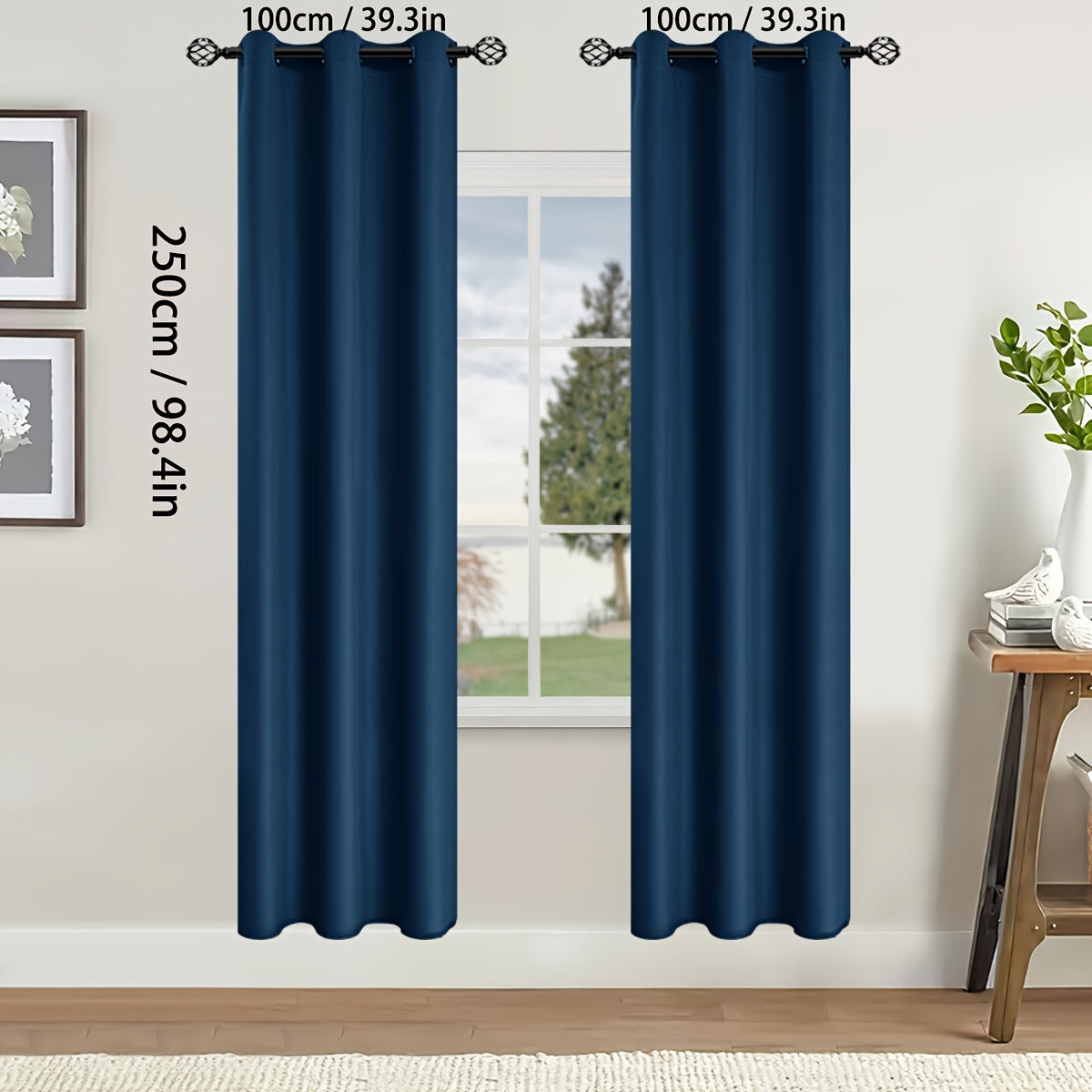 Two-Pack of Modern Blackout Curtain Panels: Keep out the sun with these thermal insulated curtains featuring a twill weave, grommet top design. Made of 100% polyester, these un-corded panels are perfect for the living room, bedroom, or any other room in