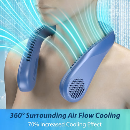 The SWEETFULL Portable Neck Fan is a convenient and versatile cooling solution. It is USB rechargeable and has a bladeless design for a quieter operation. With 3-speed adjustable settings, this fan provides powerful cooling wherever you go. Its ergonomic