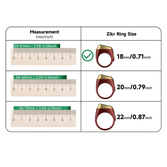 18mm Zikr Ring Yengil Jigarrang