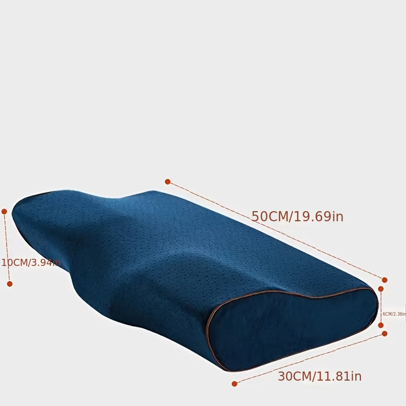 Memory Foam Orthopedic Sleeping Pillow with Head and Neck Support Contour, Ideal for Bedroom or Living Room