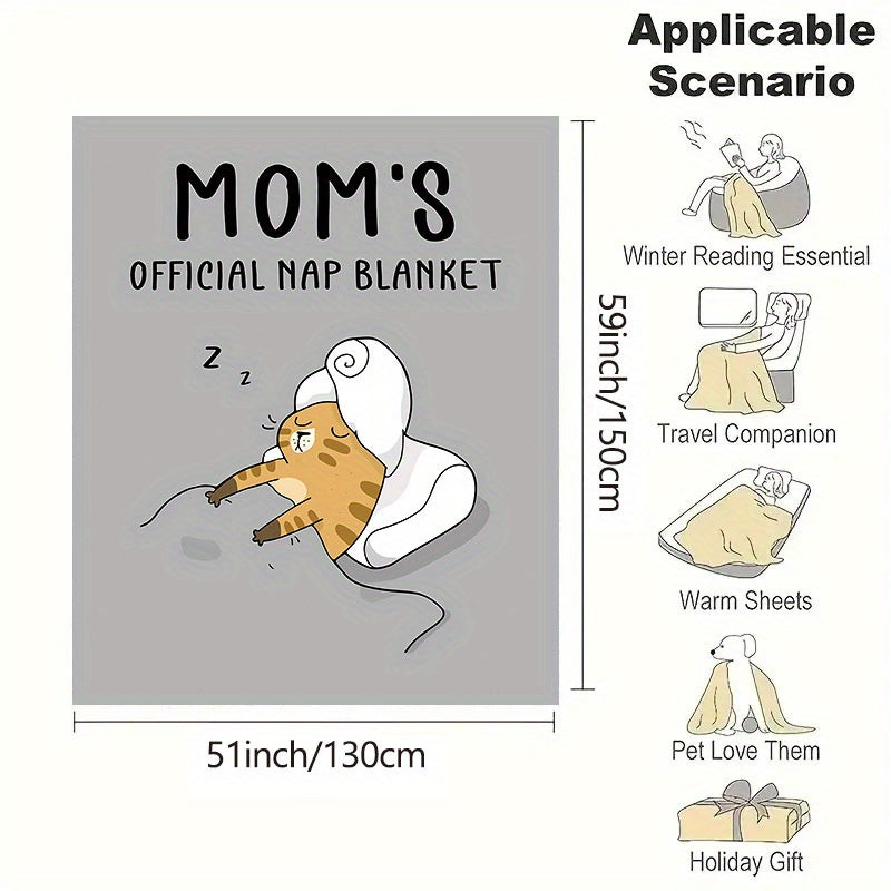 Animal Elements 1pc Gift Blanket for Mom, Perfect Gift for Mom from Daughter or Son. Ideal for Birthday, Mother's Day, Christmas, and Valentine's Day. Printed Flannel Blanket for ultimate comfort on Bed, Sofa, Office, or during Camping trips.