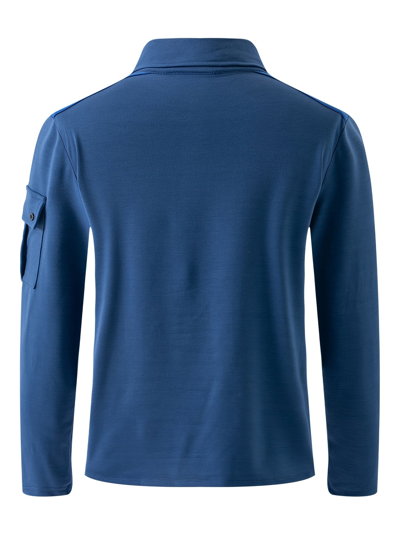 Long-sleeve men's casual shirt with arm pockets and shoulder patches, perfect for outdoor sports in the Fall/Winter Collection.