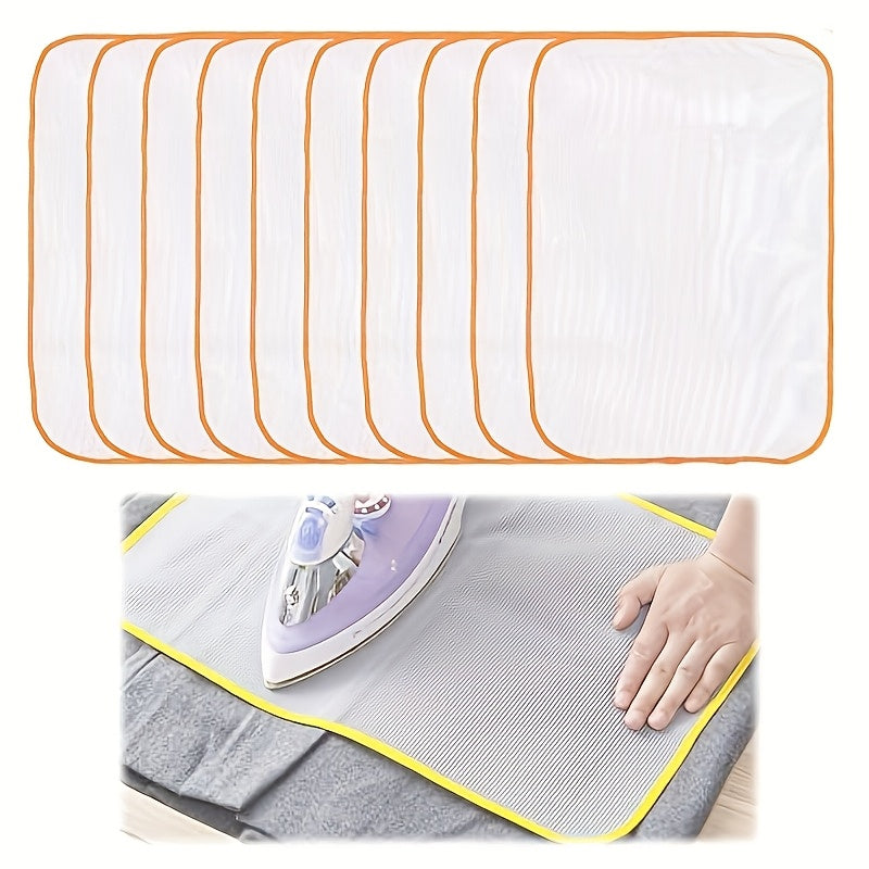 Set of 10 Mesh Ironing Pads - Heat-Resistant and Insulated Cloth Protectors for Safe Ironing at High Temperatures