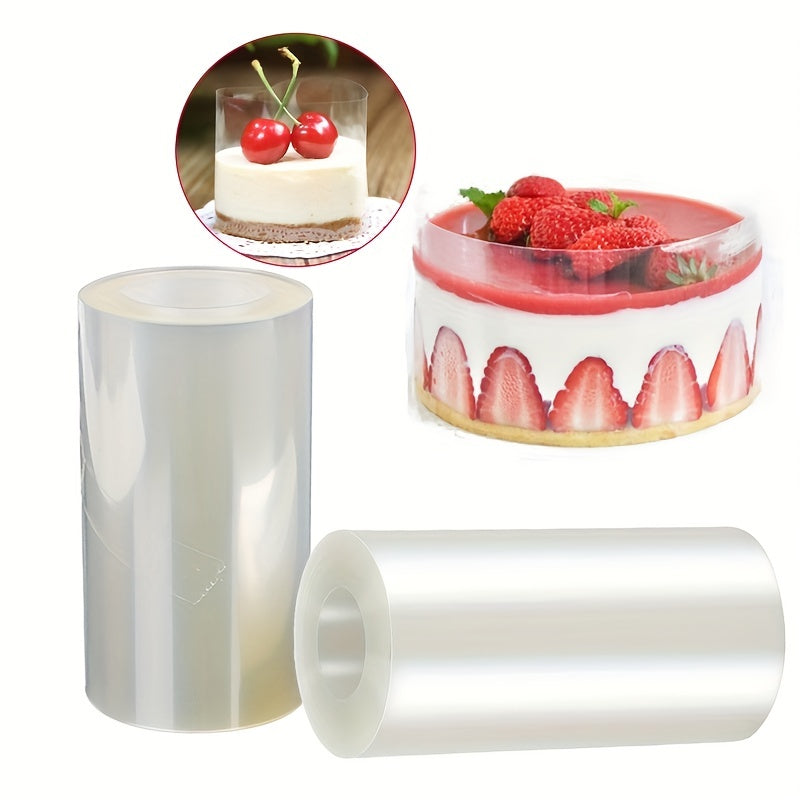 1 Roll of 10M/32.8Ft Transparent Acetate Cake Collar for Chocolate Mousse Cake Decoration, Available in Various Sizes