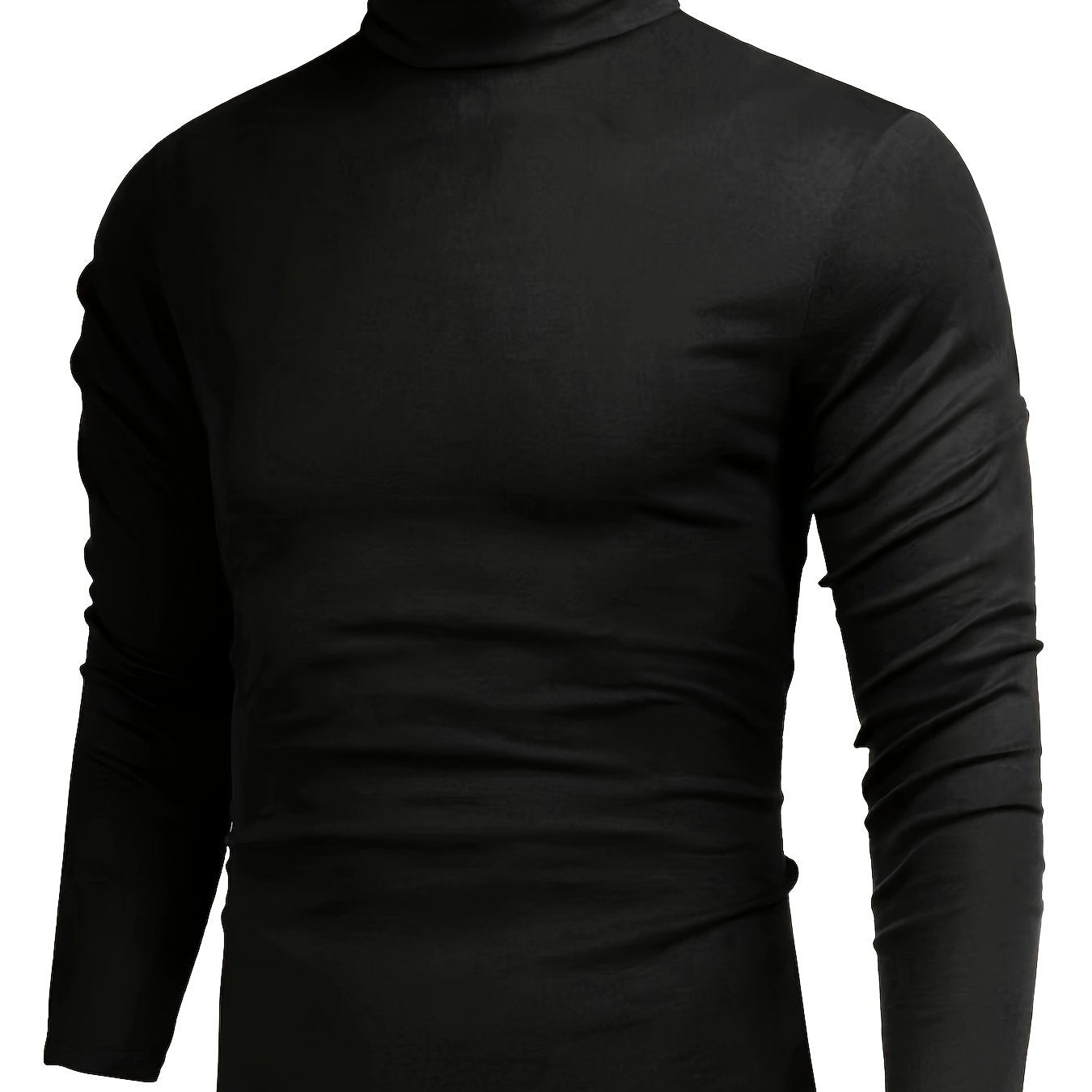 Men's high collar fleece lined shirt for fall and winter.