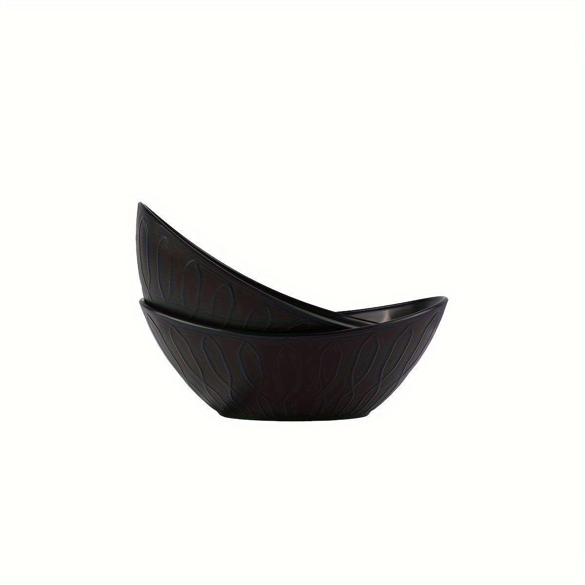 2 Unbreakable bowls shaped like yuanbao, ideal for oatmeal, salads, and pasta in the kitchen and dining area.