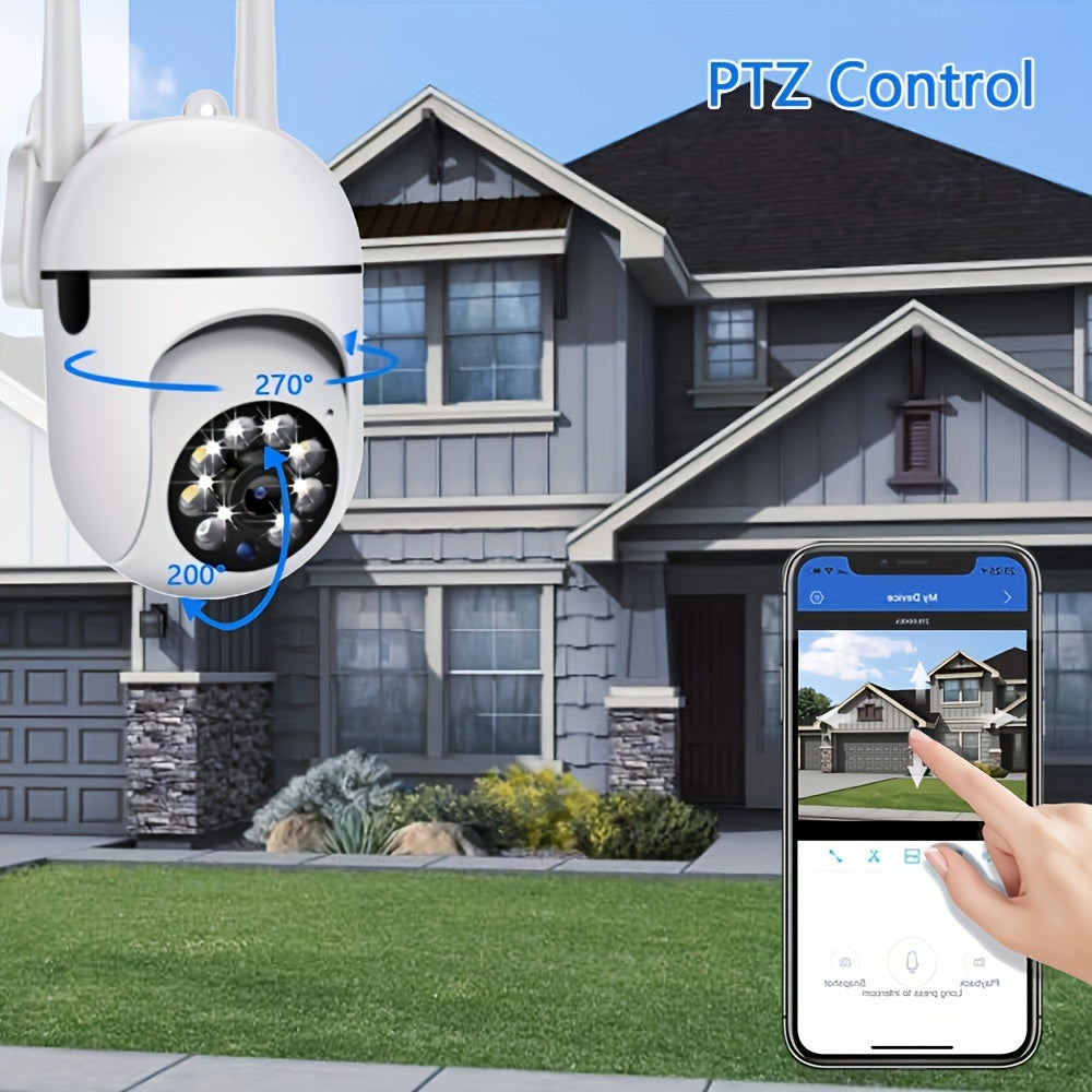 Safeguard your family with the 1pc Teruhal 1080p WiFi Security Camera. This 2MP camera offers 2.4GHz wireless home surveillance, complete with night vision, motion detection, two-way audio, PTZ control, and remote monitoring via smartphone. Powered by