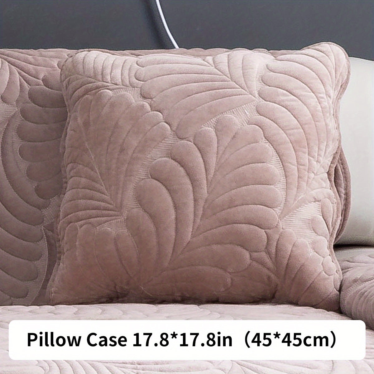 Short plush sofa slipcover for all seasons, perfect for home decor in bedroom, office, or living room. Excludes backrest, armrest, and pillow case.