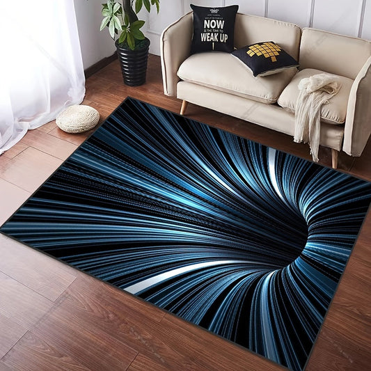 3D Vision Vortex Carpet for Living Room and Bedroom - Creative Three Dimensional Floor Mat for Doorway Decor - Large Area Rug for Home Decoration