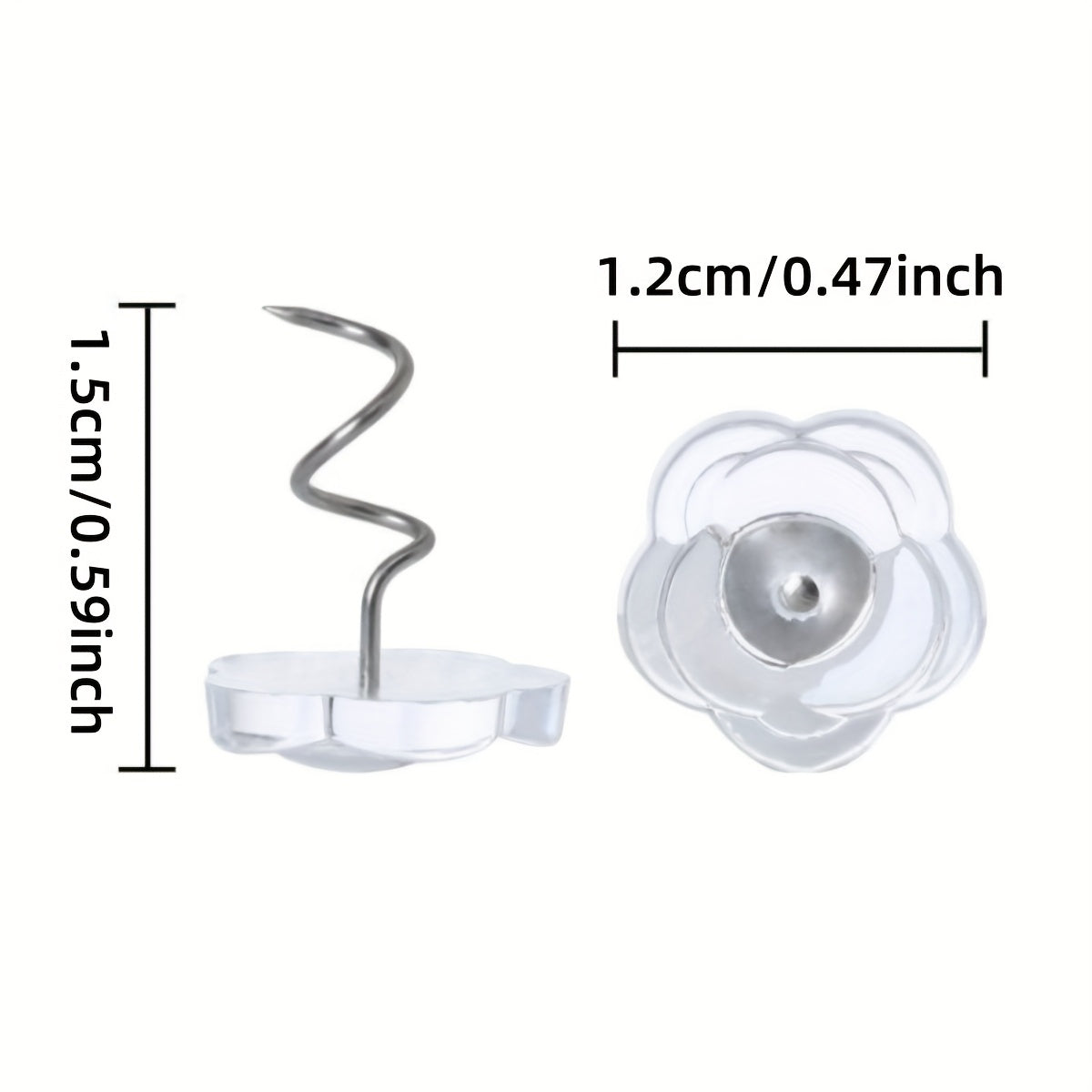 Secure your bed skirt effortlessly with this pack of 40 transparent rose head bed skirt fasteners. These dustproof ruffle edge pins are designed to hold your bed skirt in place, making it easier to clean and maintain. Upgrade your bedding essentials with