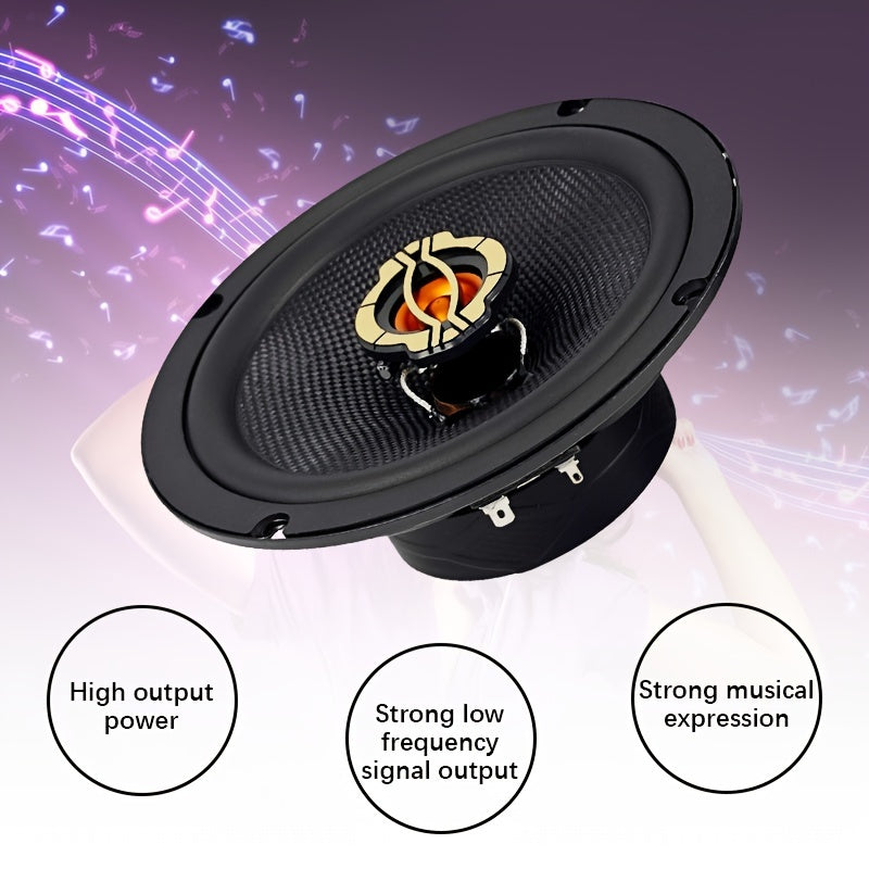 1pc BEMINES High-Resolution Car Speaker - 600W/800W/1000W, 10.16/12.7/16.51 cm Options, 4 Ohm, Dual Voice Coil, Easy Installation for Car Audio Upgrade