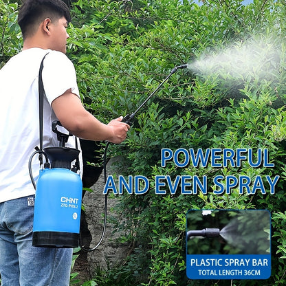 OuDiSi High-Pressure Garden Sprayer with Nano-Atomization, 3L/5L/8L Capacity, non-electric plastic, and large funnel spout.