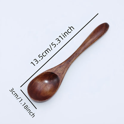 Handcrafted solid wood spoon set for desserts, honey, iced tea, salads, and more. Adds elegance to your kitchen decor.