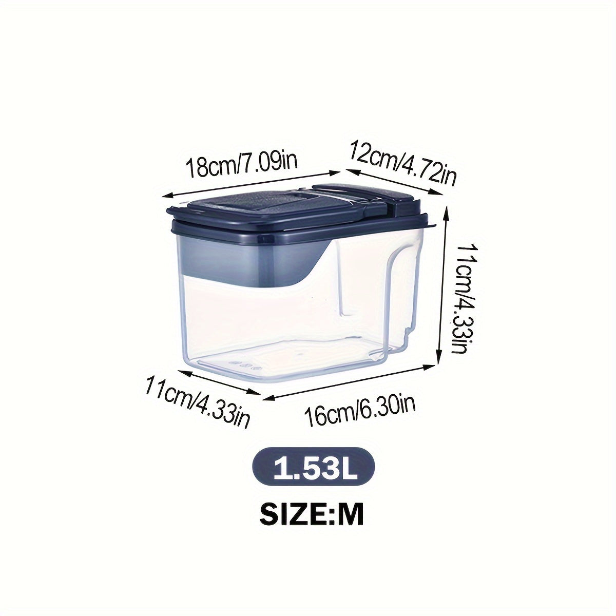 1pc/4pcs Pet Sealed Food Storage Container, Transparent, Moisture-proof, Groove Design