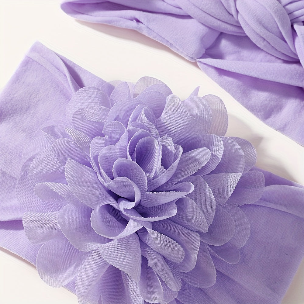 3 cute girl's nylon headbands perfect for styling hair.