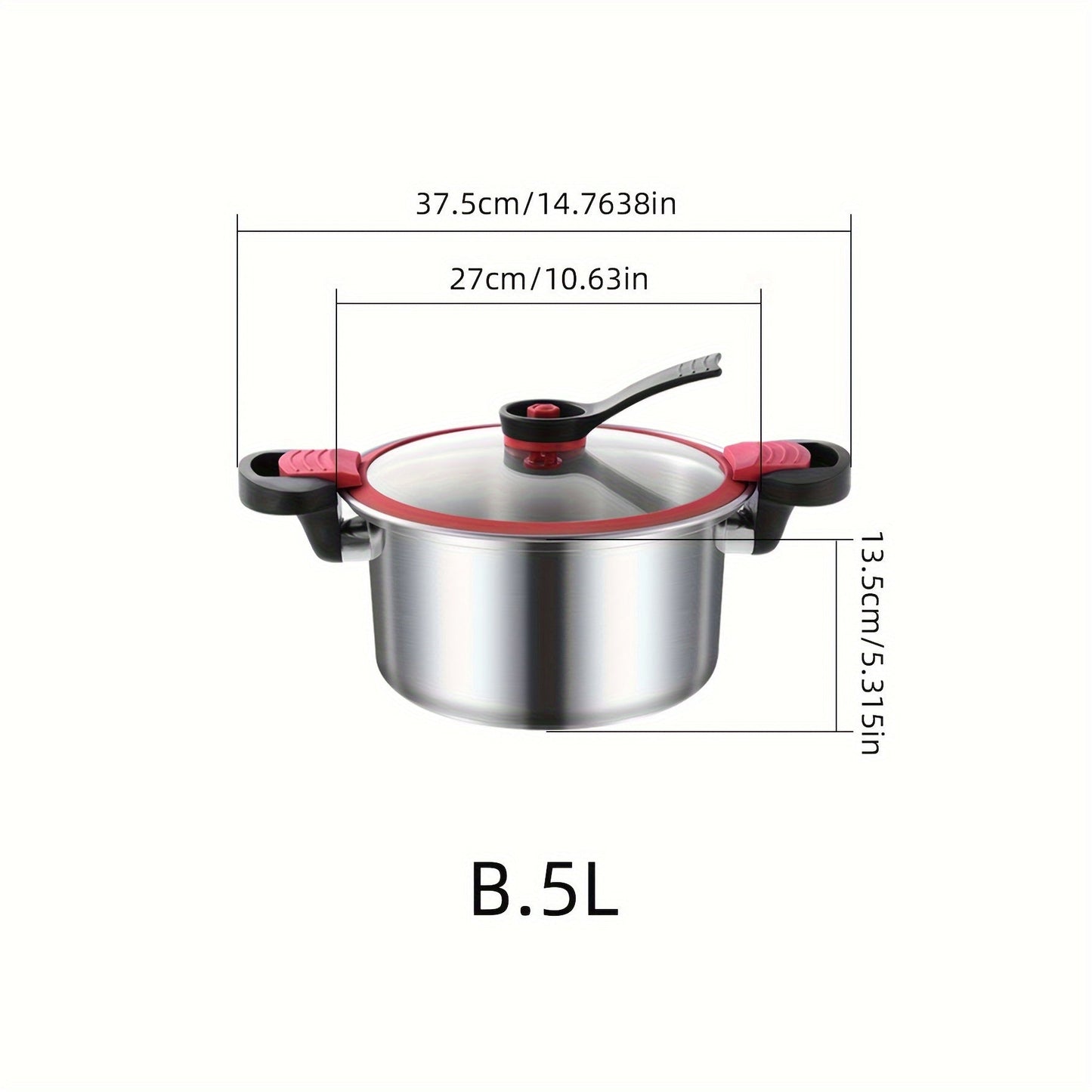 Durable Stainless Steel Soup Pot ideal for Food Processing, featuring a Double Bottom, Glass Lid, and versatile for use as a Stew or Pasta Pot in the Household Kitchen