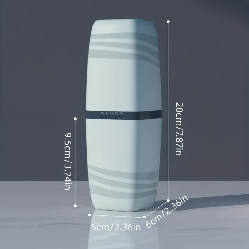 Портативный 3-в-1 чехол для зубной щетки с держателем для зубной пасты, идеален для путешествий, кемпинга и домашнего использования.
