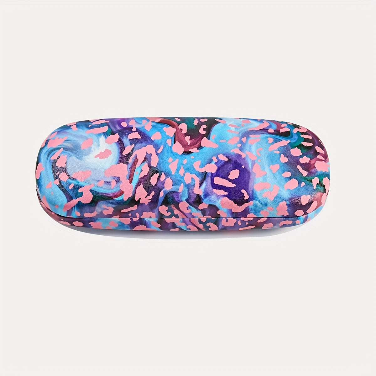 Leopard Print Gradient Glasses Case for Women - Stylish and Sturdy Eyeglass Holder, featuring Fashionable Leopard Print, Gradient Design, Conveniently Portable, Ideal for Ladies' Eyewear